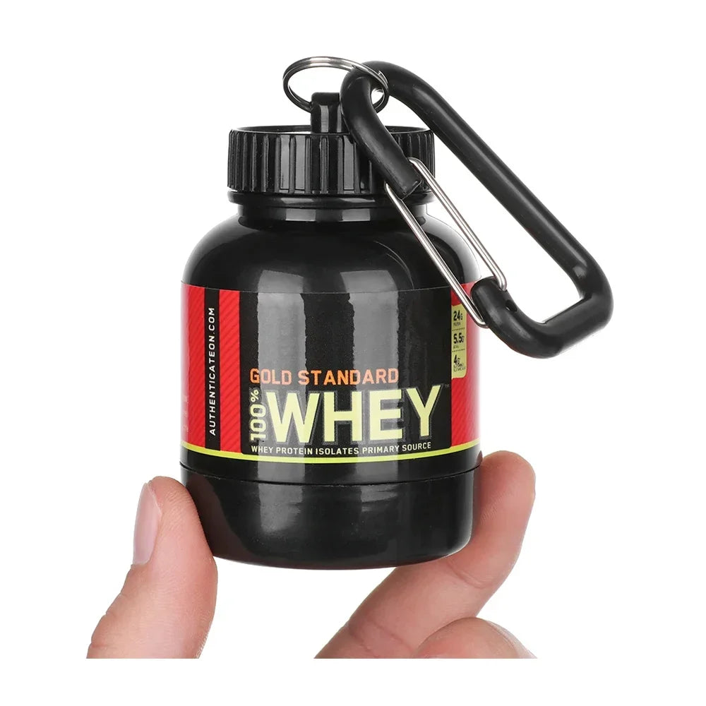 [GD] Gold Standard Whey Protein Supplement Keychain with 200ml Capacity / ro-0048