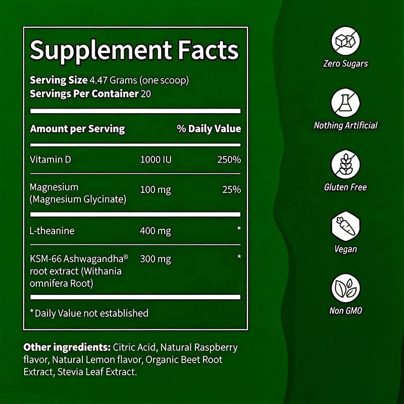 OEM Hot Selling Calm Magnesium Glycinate Electrolytes Powder Creatine Monohydrate Instant Stress Relief Adults Sports Nutrition