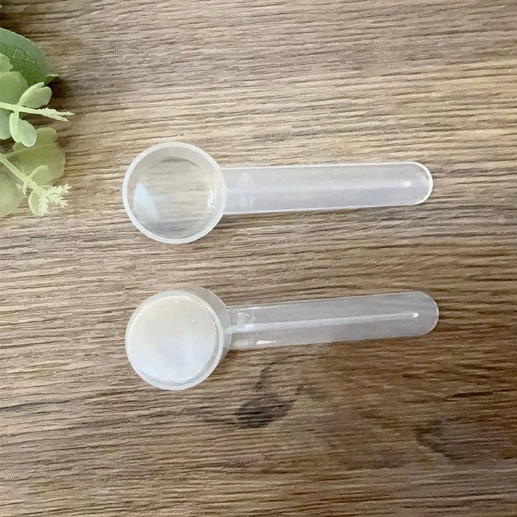 For Creatine Coffee Grains Spices Powders and Other Dry Goods BPA Free Fits in Jars Short Handle 5 CC 5 ML Clear Plastic Scoops