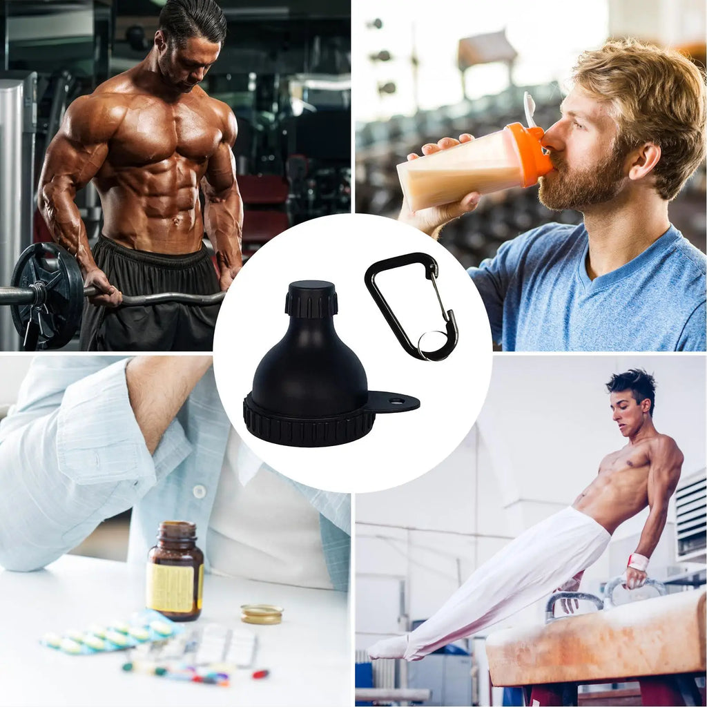 50ml Protein Powder Funnel with Carabiner - Moistureproof Portable