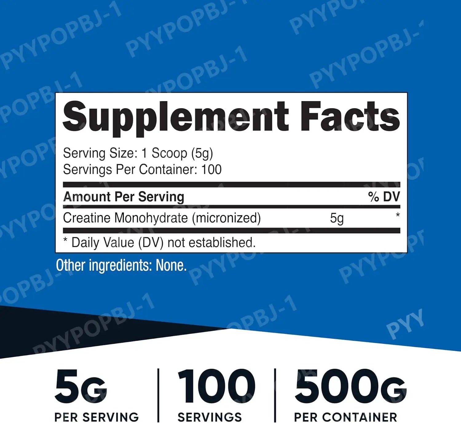 Creatine Monohydrate Micronized Powder 500G 5000mg Per Serving 5g 100 Servings 17.9 Oz