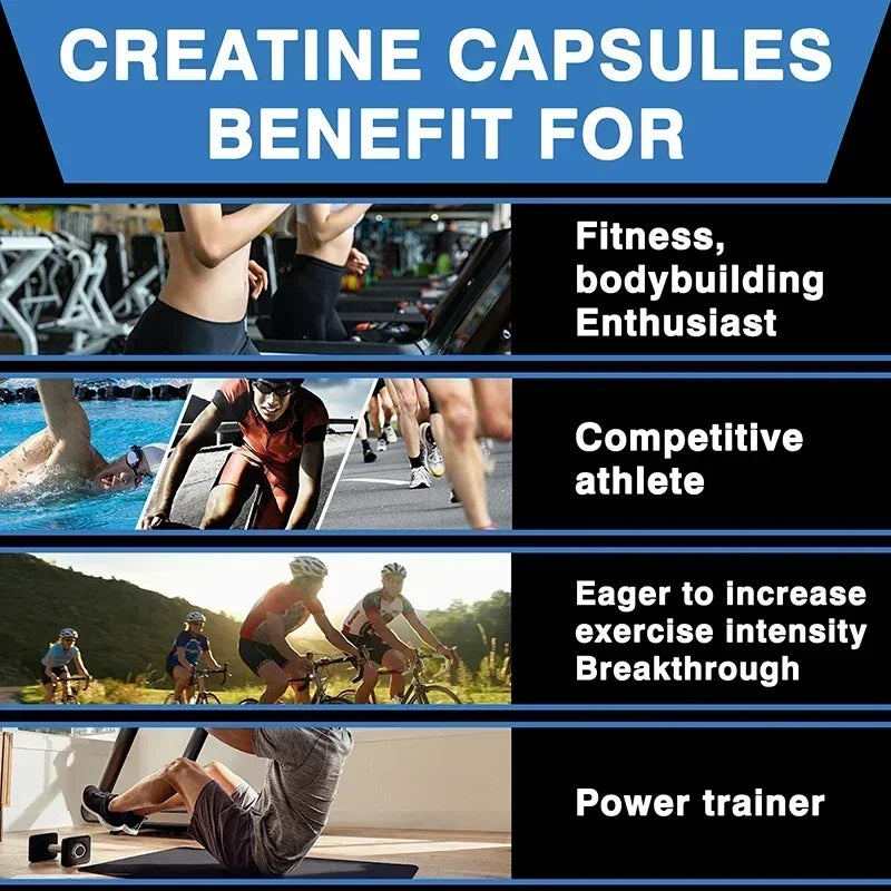 Creatine Monohydrate - Enhance Muscle Strength, Promote Muscle Recovery and Growth, and Improve Athletic Performance Vegan
