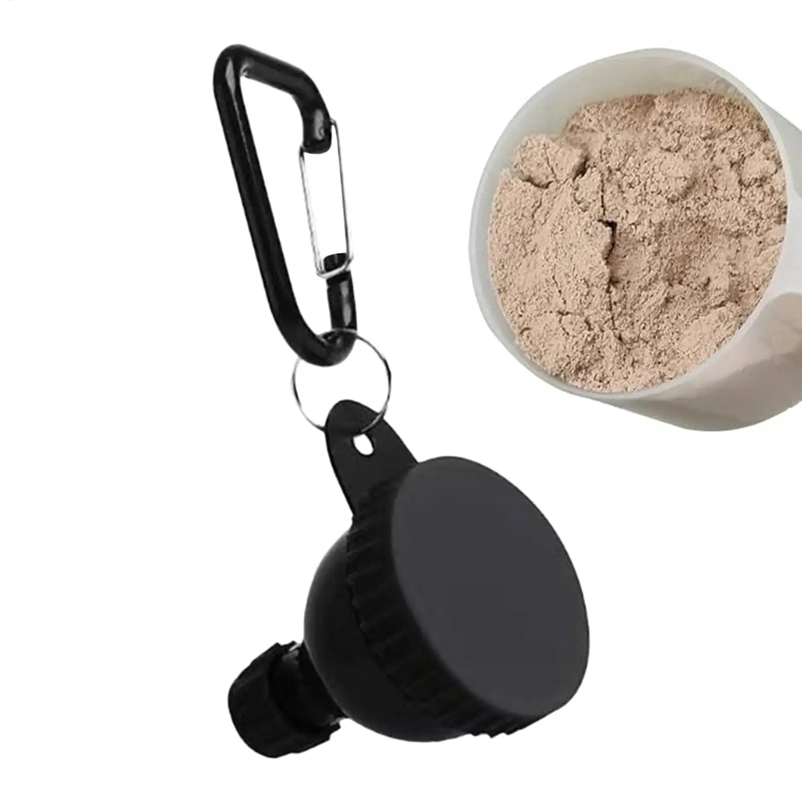 50ml Protein Powder Funnel with Carabiner - Moistureproof Portable